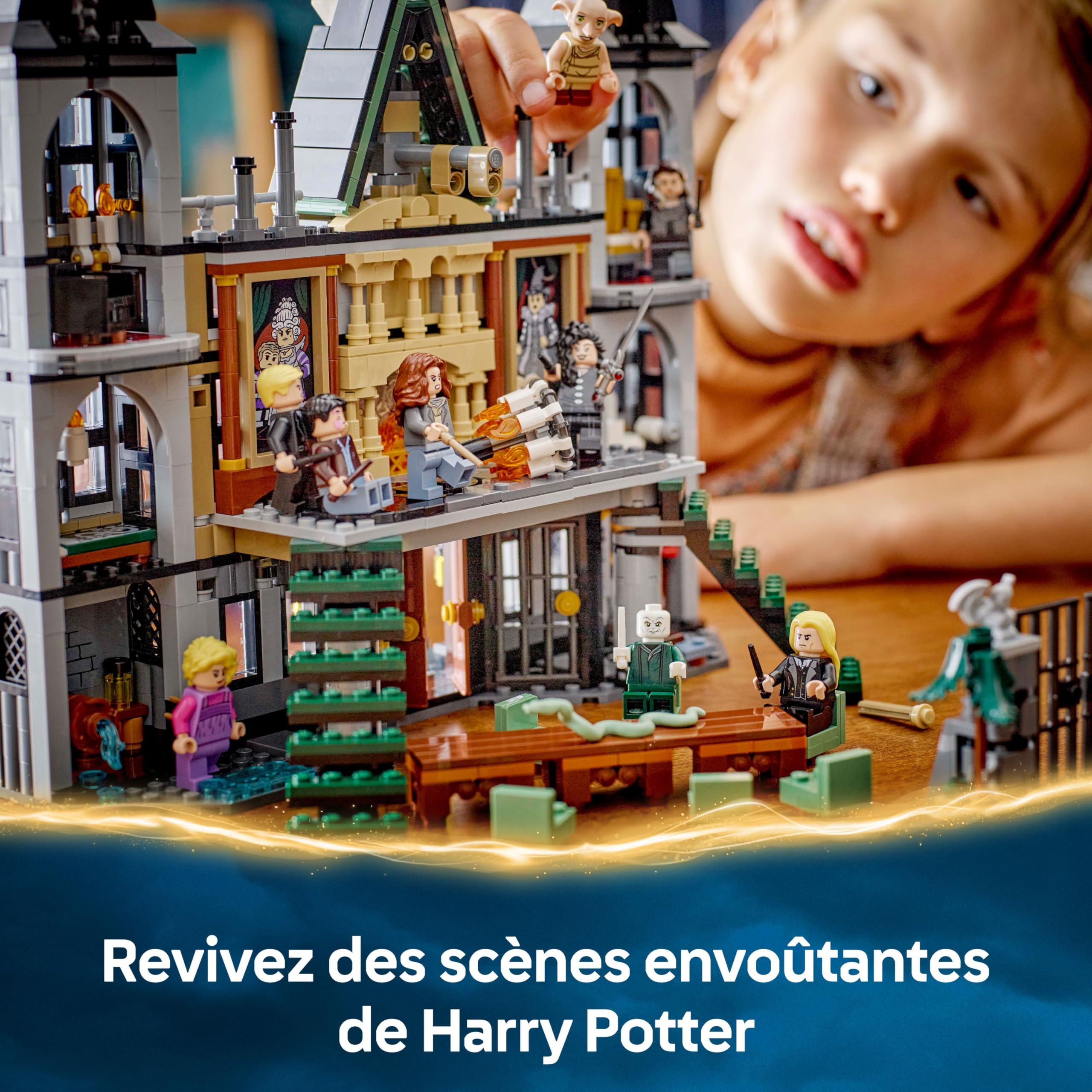 LEGO Harry Potter Le manoir des Malefoy - Jeu de Construction Collector pour garçons et Filles dès 10 Ans - 9 minifigurines Dont Dobby et Lord Voldemort 76453
