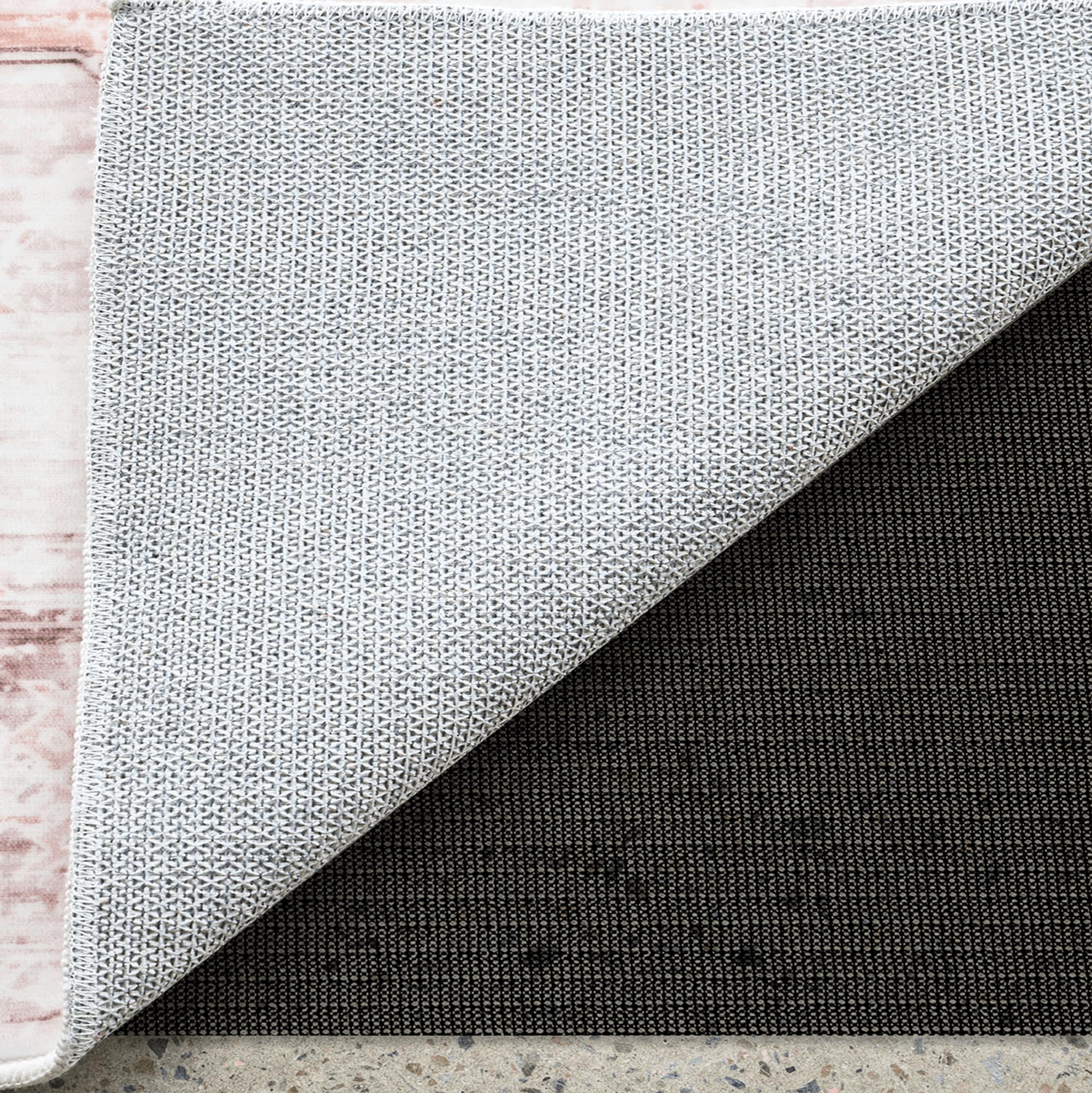 Tapis Antidérapant 195 x 220 cm Anti Glisse Antiderapant Tapis Parquet en PVC pour Sols Stratifiés et Durs, Noir