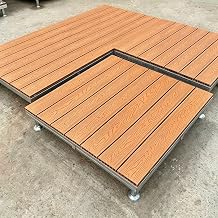 Composite Patio Flooring, WPC Prefab Deck Kit, Outdoor Raised Platform Deck