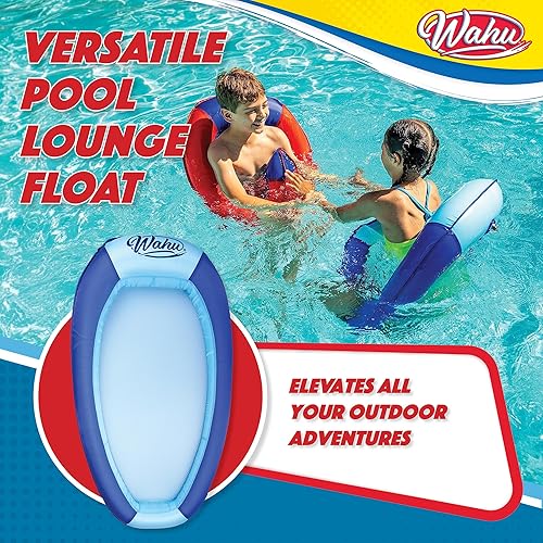 Miniatura 3 de WAHU Hydro Lounger - Flotador versátil para tomar el sol, tumbona inflable para playa y piscina con válvula de infladodesinflado, azulazul claro
