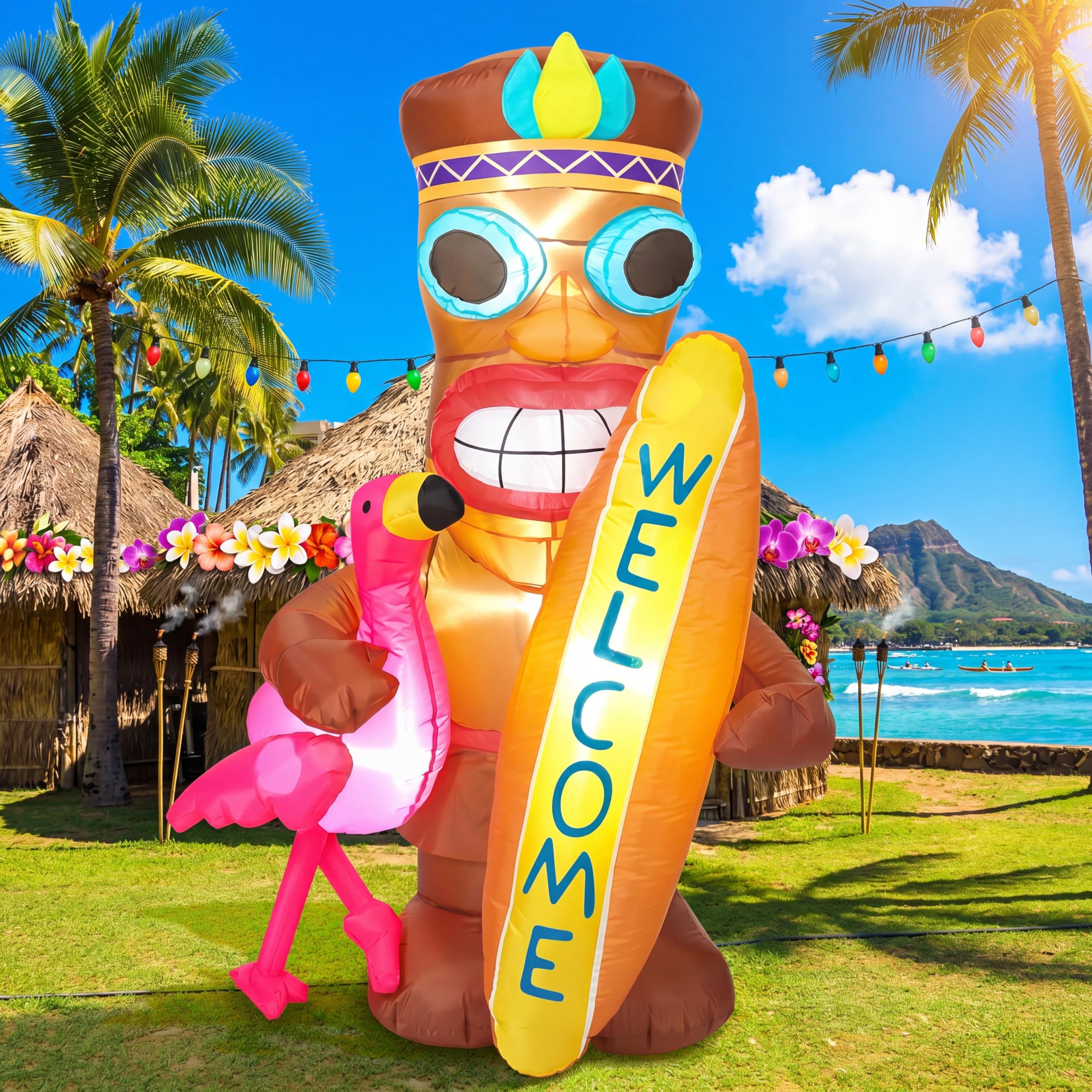Photo 1 of Shappy 5 FT Inflatable Tiki Flamingo Decoration