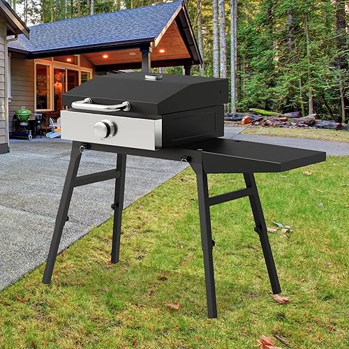 Miniatura 6 de Tapa con bisagras mejorada para parrilla Blackstone 1832 Adventure Ready de 17 pulgadas, tapa de plancha para parrilla Blackstone 1832, piezas de