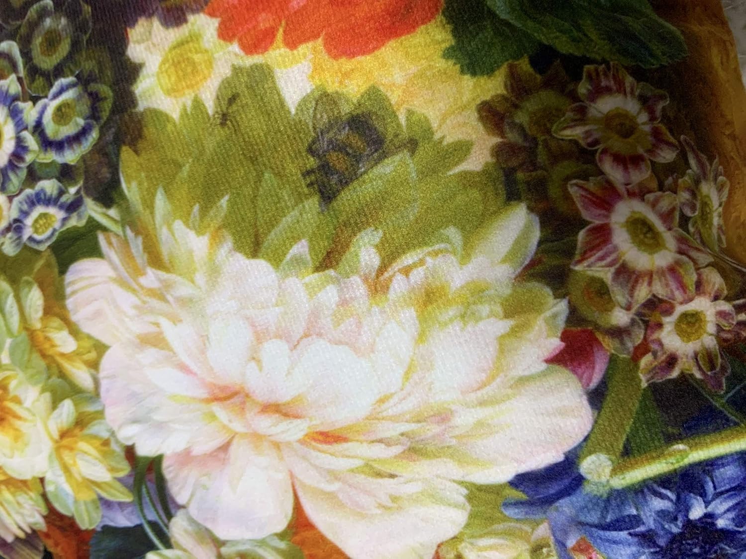 Vintage Floral Pillow Cover 24x24 Inch, Dutch Style Oil Painting Bouquet with Tulip & Daffodil, Classic Spring Flower Arrangement Throw Pillow Case for Living Room Sofa Bedroom Decor