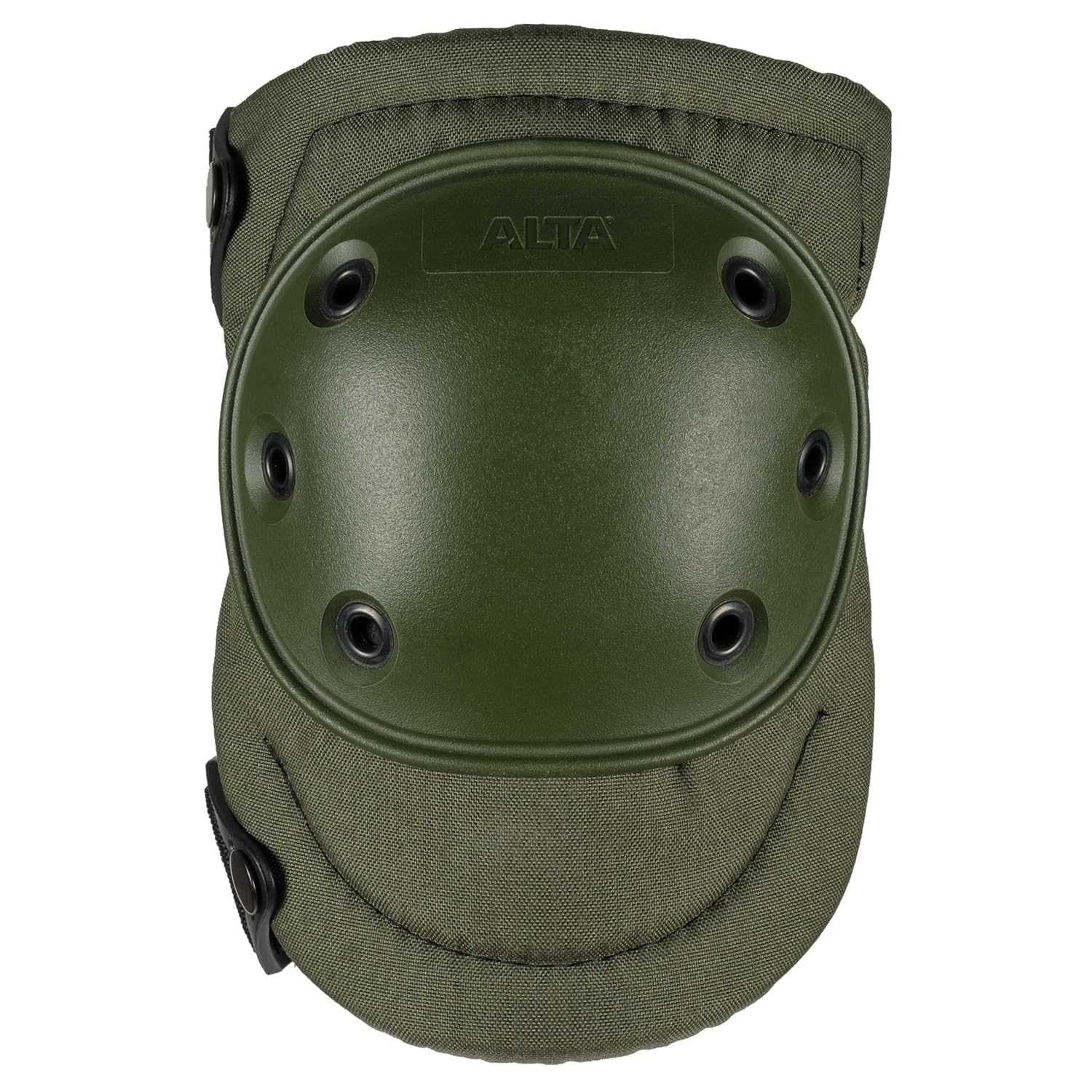 ALTA 50923.09 AltaPRO S Knee Protector Pad, Olive Green Cordura Nylon Fabric, AltaLOK Fastening, Flexible Cap, Round, Olive Green