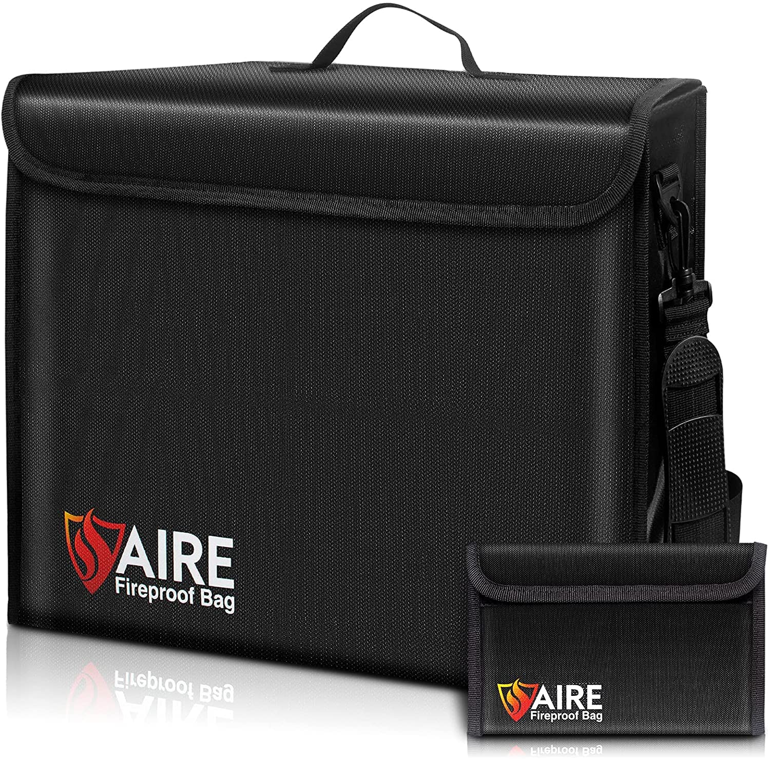 AIRE Fireproof Document Bag, MultiLayer File Organizer Bags with Money