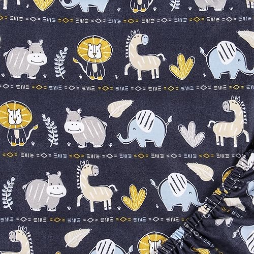 Miniatura 7 de Sammy & Lou Zambia - Juego de sábanas bajeras de microfibra para cuna, se adapta a colchones estándar de cuna de 28 x 52 pulgadas totalmente