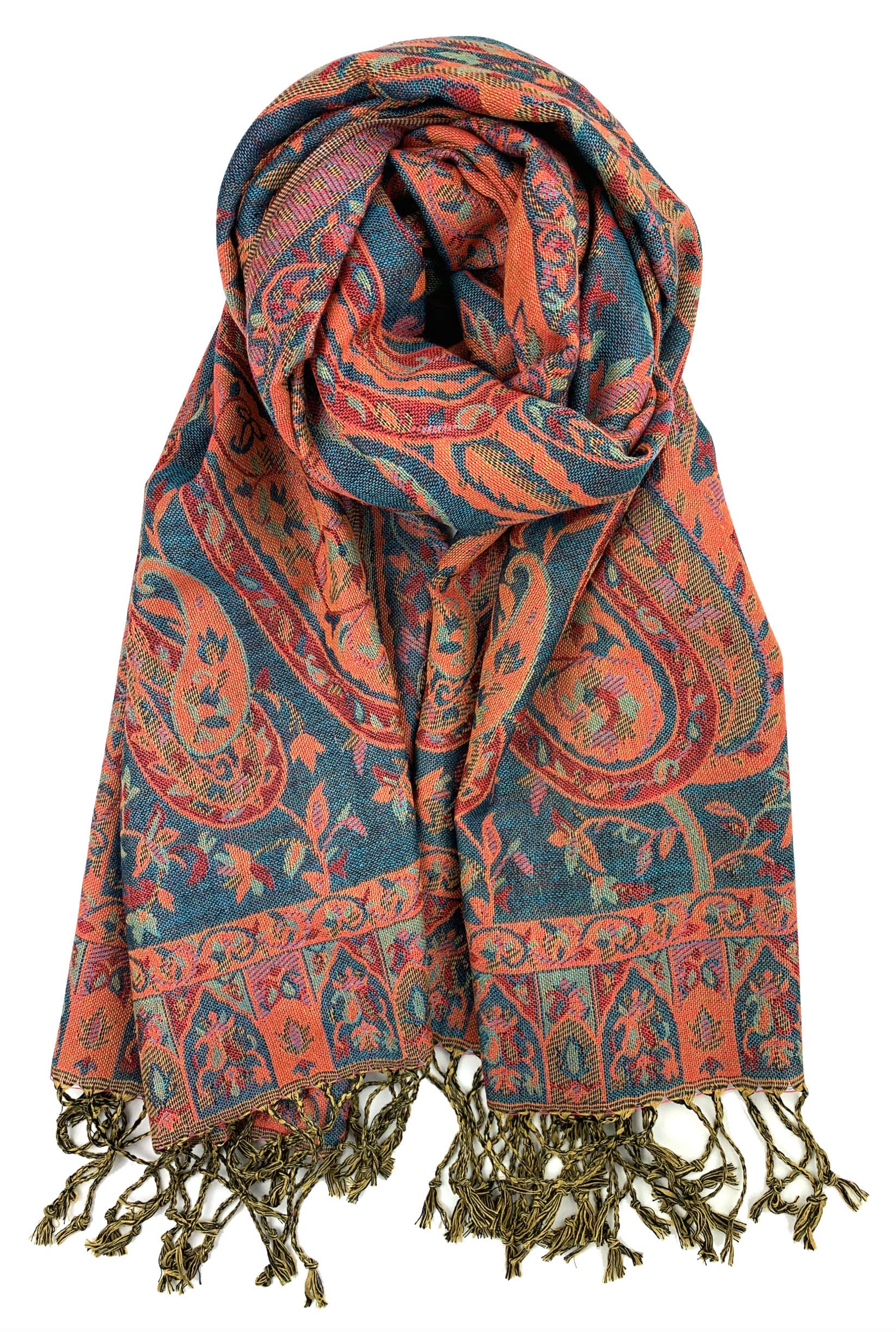 Plum Feathers Paisley Pashmina