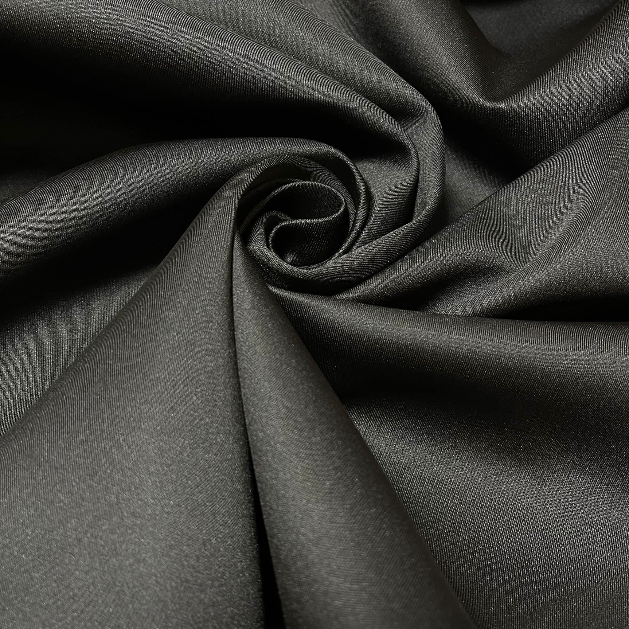 Scuba Crepe Breathable Superior Quality Stretch Wet Suit Dress Fabric 140cm Wide (2 Meter, Black) โ image 1