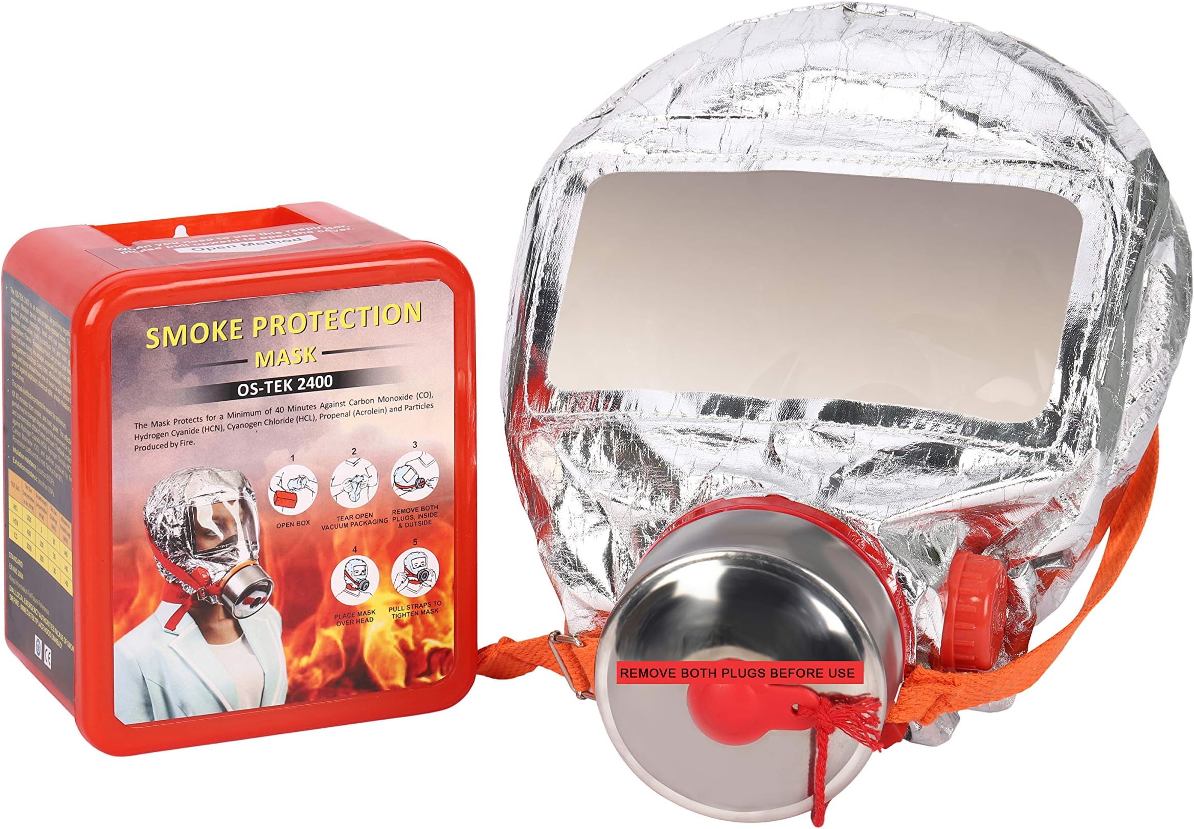 Fire Escape Mask 40 Minutes of Time for Men, Women (Multicolour).