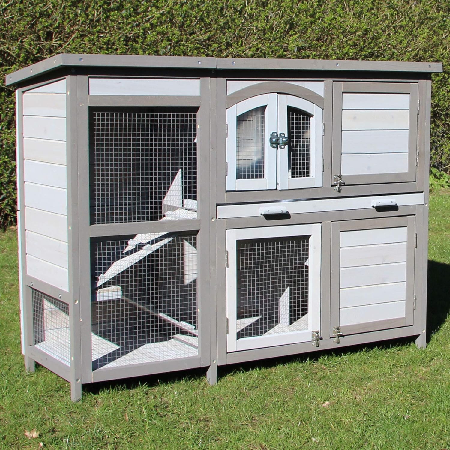 Casetta Per Conigli Wuuhoo&reg; Bonnie - Doppio Piano In Legno Impregnato Per Esterno