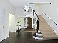 Vista 3 de FOYO Juego de 2 manijas industriales para puerta de tubería, barra de agarre, toallero, pasamanos de hierro fundido rústico antiguo, negro mate