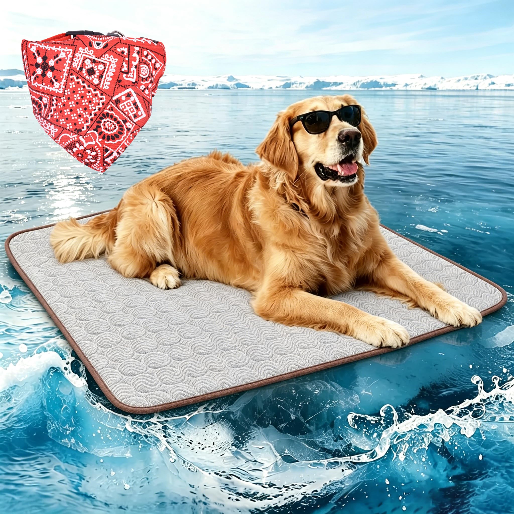 2026 New Chewlax Dog Cooling Mat, Cotton Double-Sided Self Cooling Pad - No Gel Safe Chew Resistant, Breathable, Proof Pet Cool Bed for Crate Sofa Car Floor Outdoor Summer (#3,XXL(150X100cm))