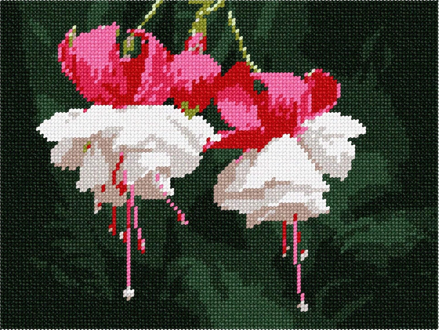 Pepita Needlepoint kit: Fuchsia, 9" x 7"