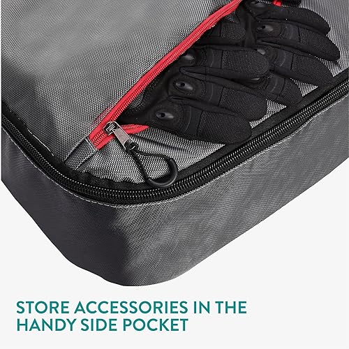 Miniatura 4 de Navaris Bolsa de snowboard para hombre y mujer - 61.8 in - con bolsillo lateral y correas ajustables - para un fácil transporte de snowboard - Negro