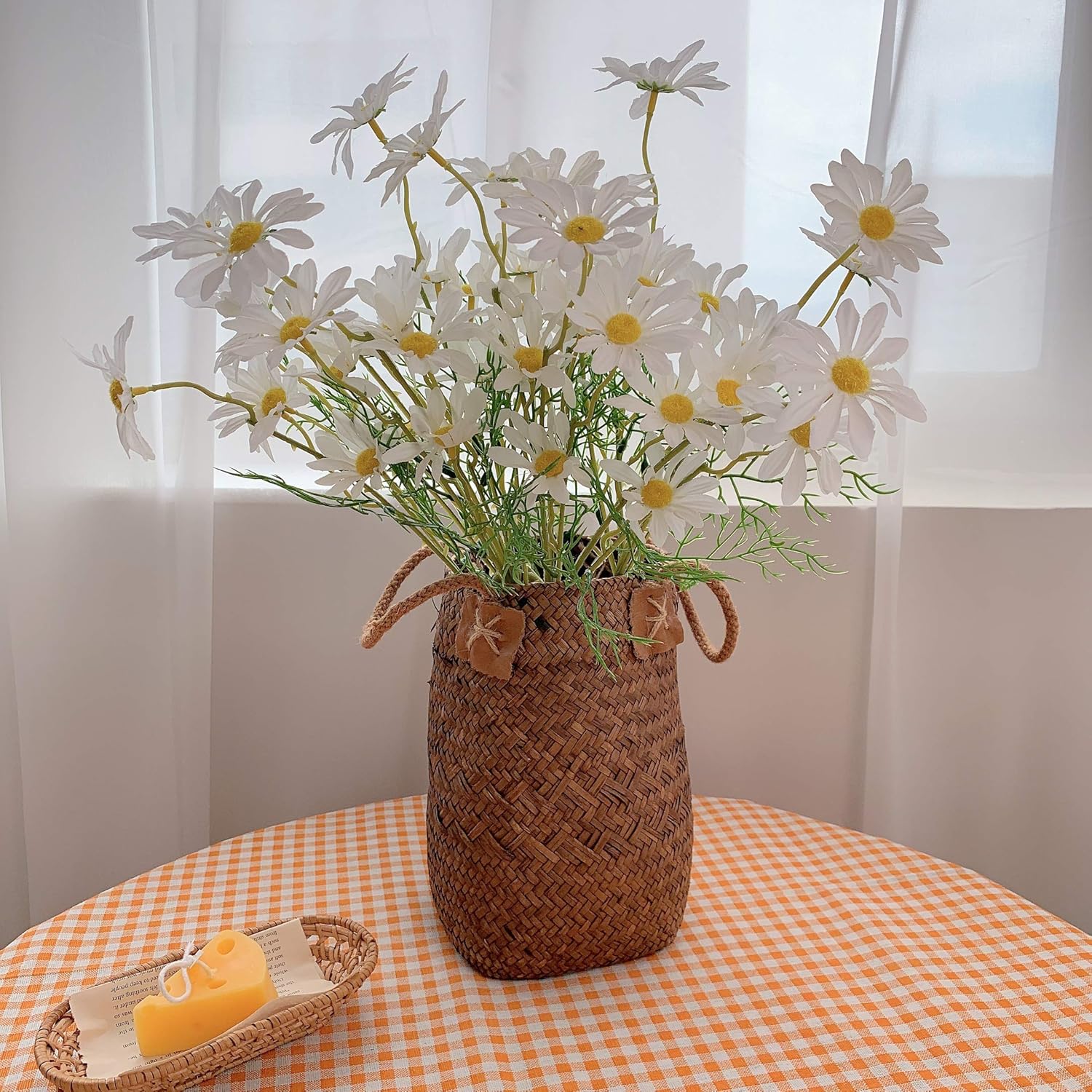 Amazon 造花 マーガレット デイジー インテリア おしゃれ ギフト 花束 インテリア造花 プレゼント ブーケ 白 ホワイト 枯れない花 誕生日 記念日 卒業式 春 白5本 造花 オンライン通販