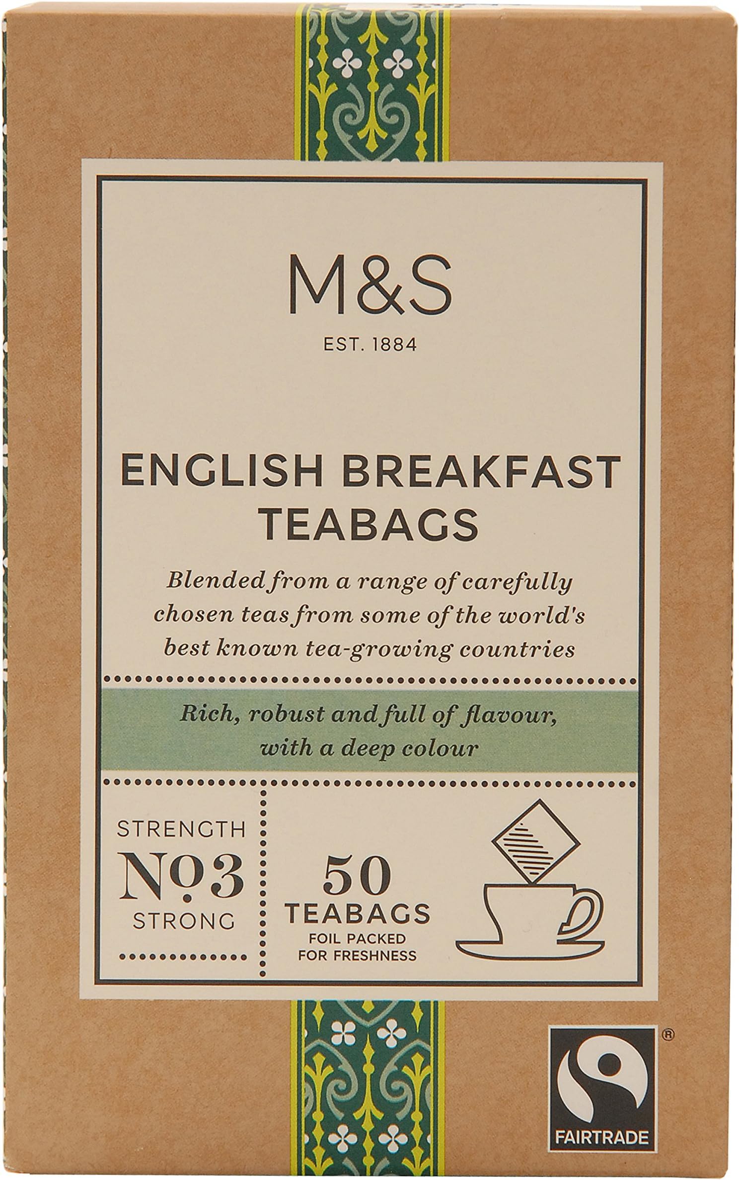 ENGLISH BREAKFAST 50 TEABAGS - 125G