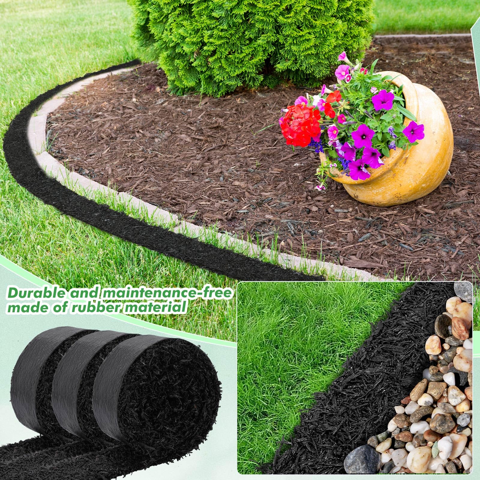 Rubber Mulch Edging For Gardens Best Landscape Edging For Your Yard