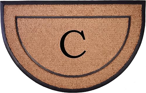 Miniatura 2 de Calloway Mills - Felpudo con monograma de medio círculo, letra (T, 36 x 72)