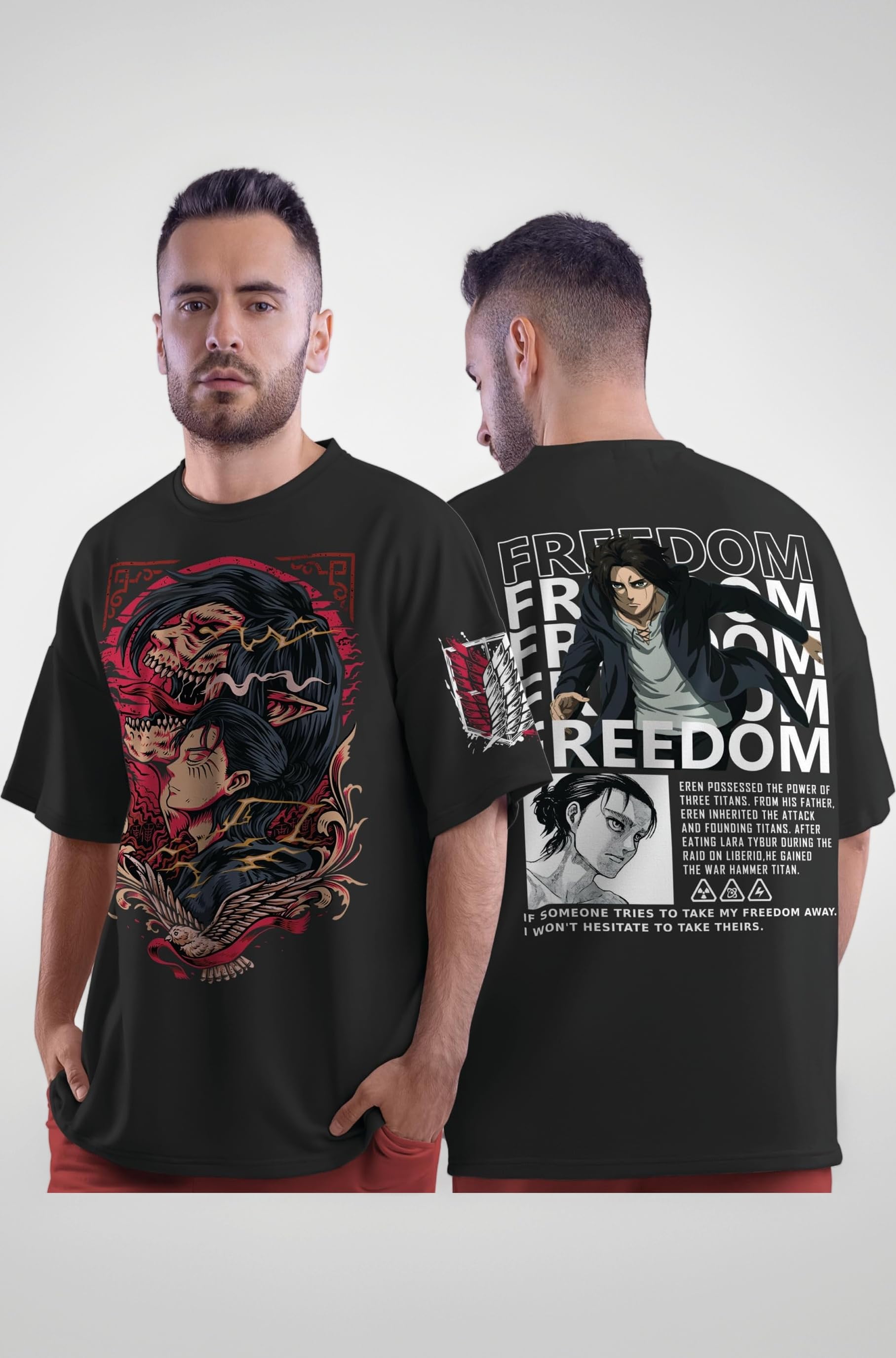 Eren Yeager X Freedom Oversized T-Shirt