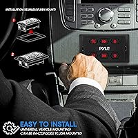 Vista 4 de Pyle Paquete de controlador Bluetooth inalámbrico para automóvil, receptor multimedia Bluetooth con amplificador y accesorios para automóvil