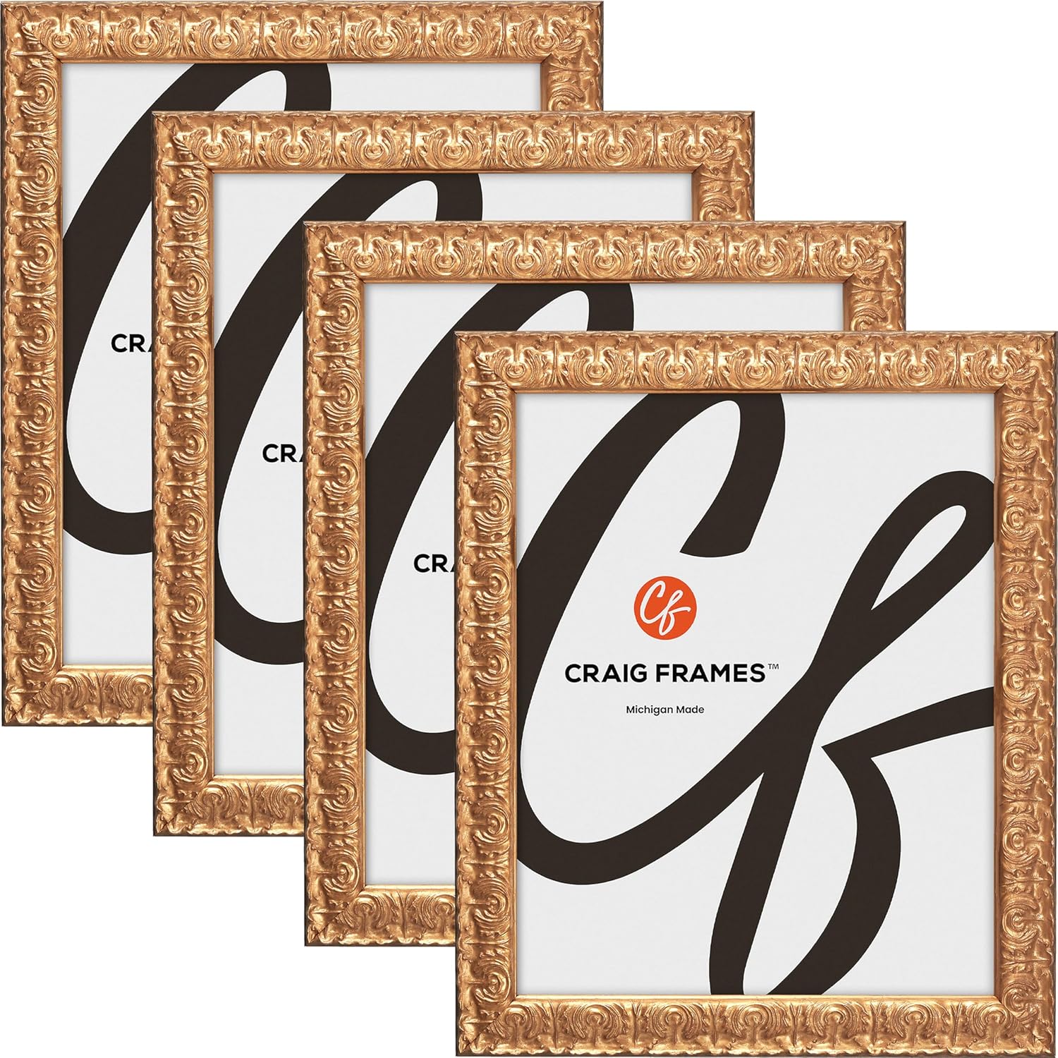 Craig Frames Versailles, 16x27 Picture Frame, Ornate Gold, Set of 2