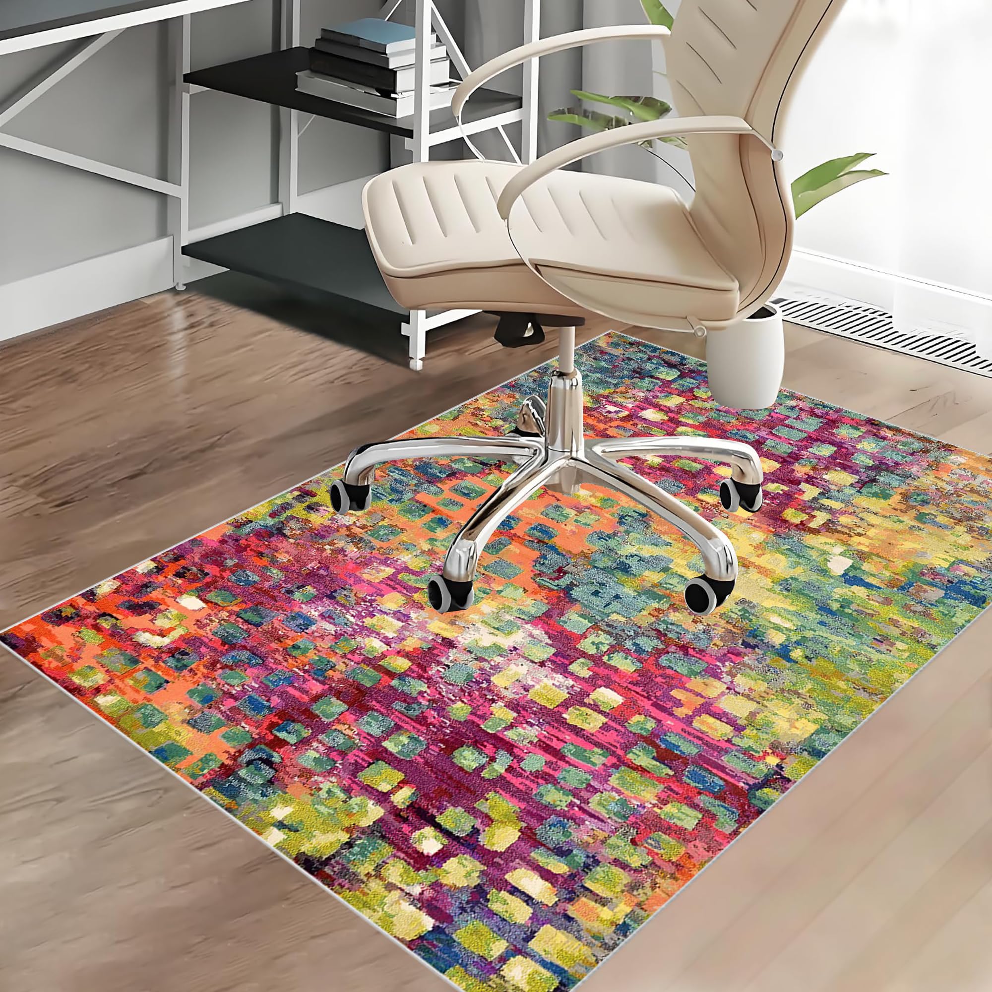 Tapis Chaise de Bureau Antidérapant, Tapis Protège-Sol pour Chaise à roulettes, Tapis de Sol Gaming pour Parquet et Sols Durs, Tapis de sous-Chaise de Bureau, Tapis de Sol pour Fauteuil 180 x 200 cm