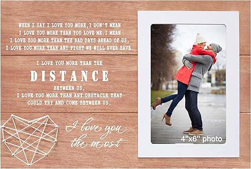 Miniatura 455 de NZY Regalos de aniversario, cumpleaños, San Valentín, Navidad, marco de regalo para novio, novia, marido, esposa, pareja, mejor amigo, único