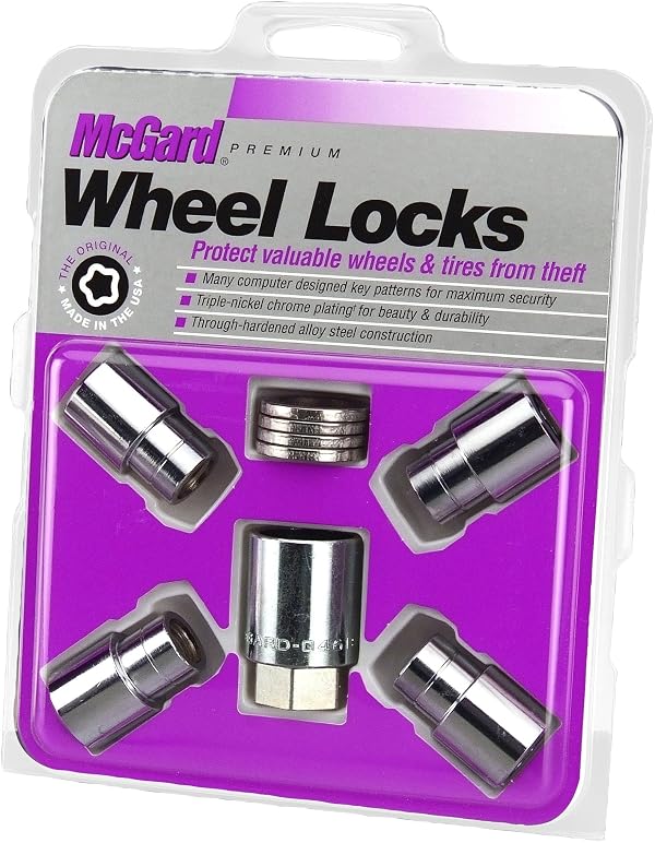 McGard 21156 Chrome Regular Shank Wheel Locks, M12 x 1.5 Thread Size, Set of 4 by McGard - Used condition - CA$23.29