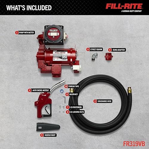 Miniatura 6 de Fill-Rite Bomba de transferencia de combustible FR319VB 115V230V 35 GPM con paquete de medidor digital (sin pulsera)