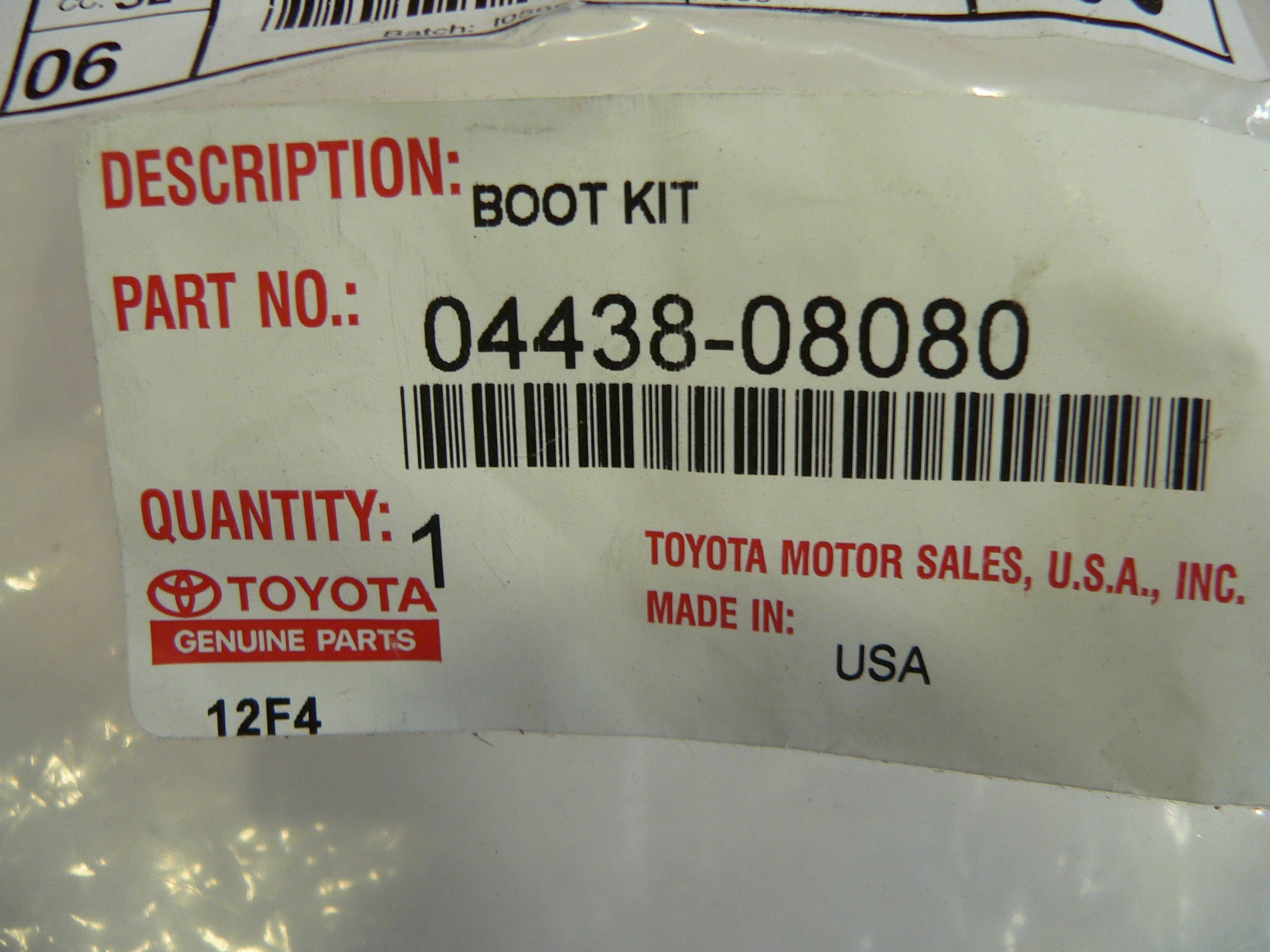 Amazon.com: Genuine Toyota Parts - Boot Kit, Fr Drive S (04438 