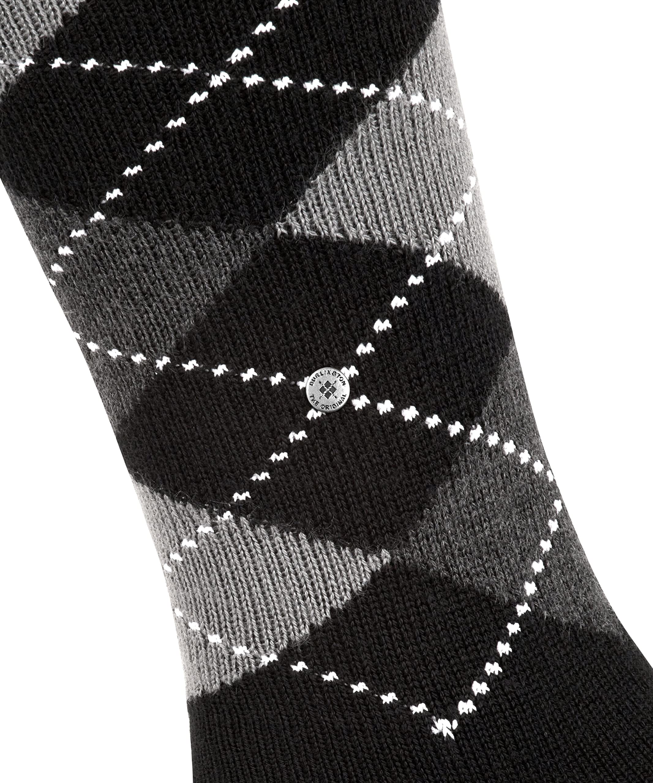 Burlington Mężczyźni Podkolanówki Preston M Kh ciepły miękki długie z wzorem 1 Para, Beżowy Pearl 3880, 40-46