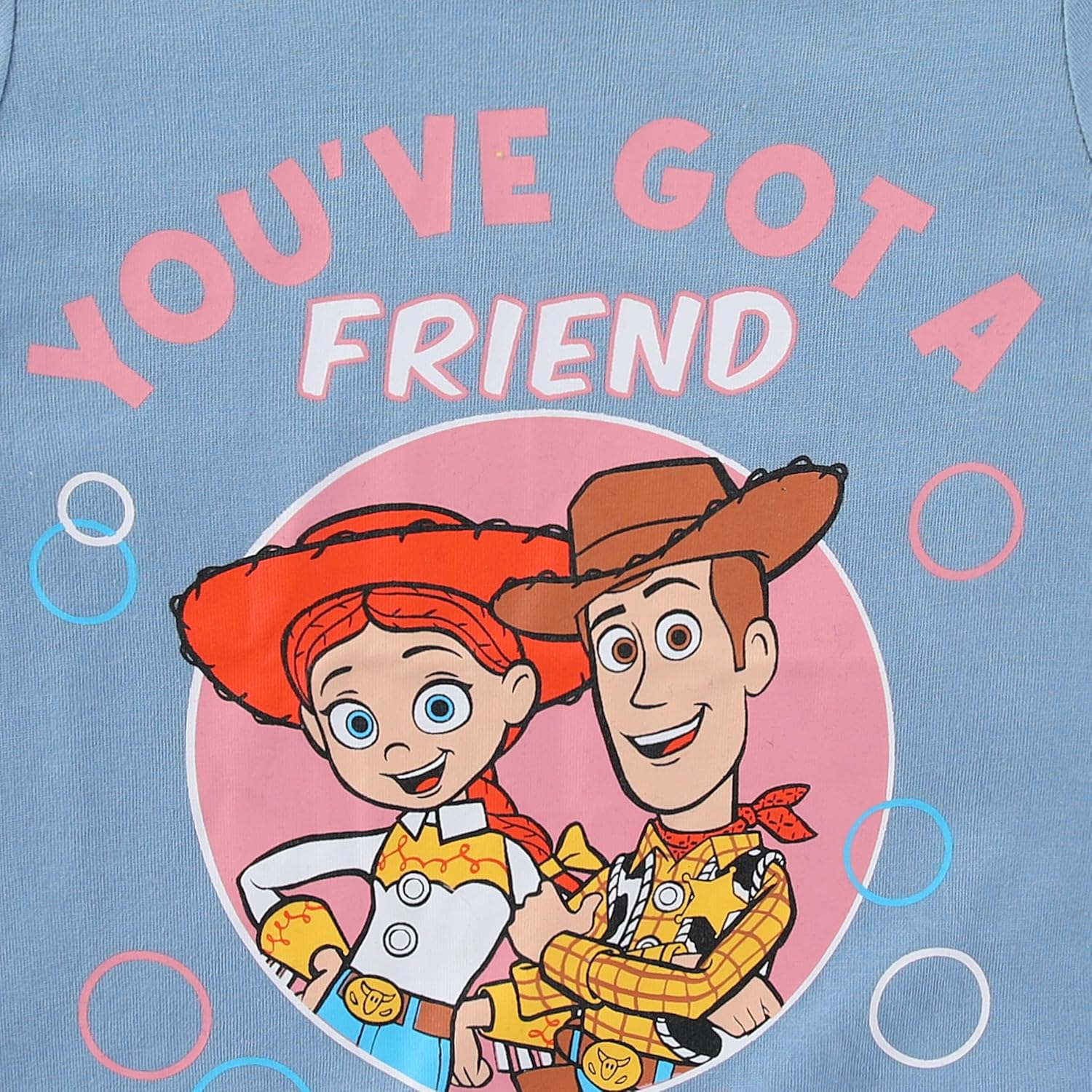 Disney Toy Story Woody Bo Peep Jessie Girls Short Sleeve Shirt 3 Pack for Toddler and Big Kids