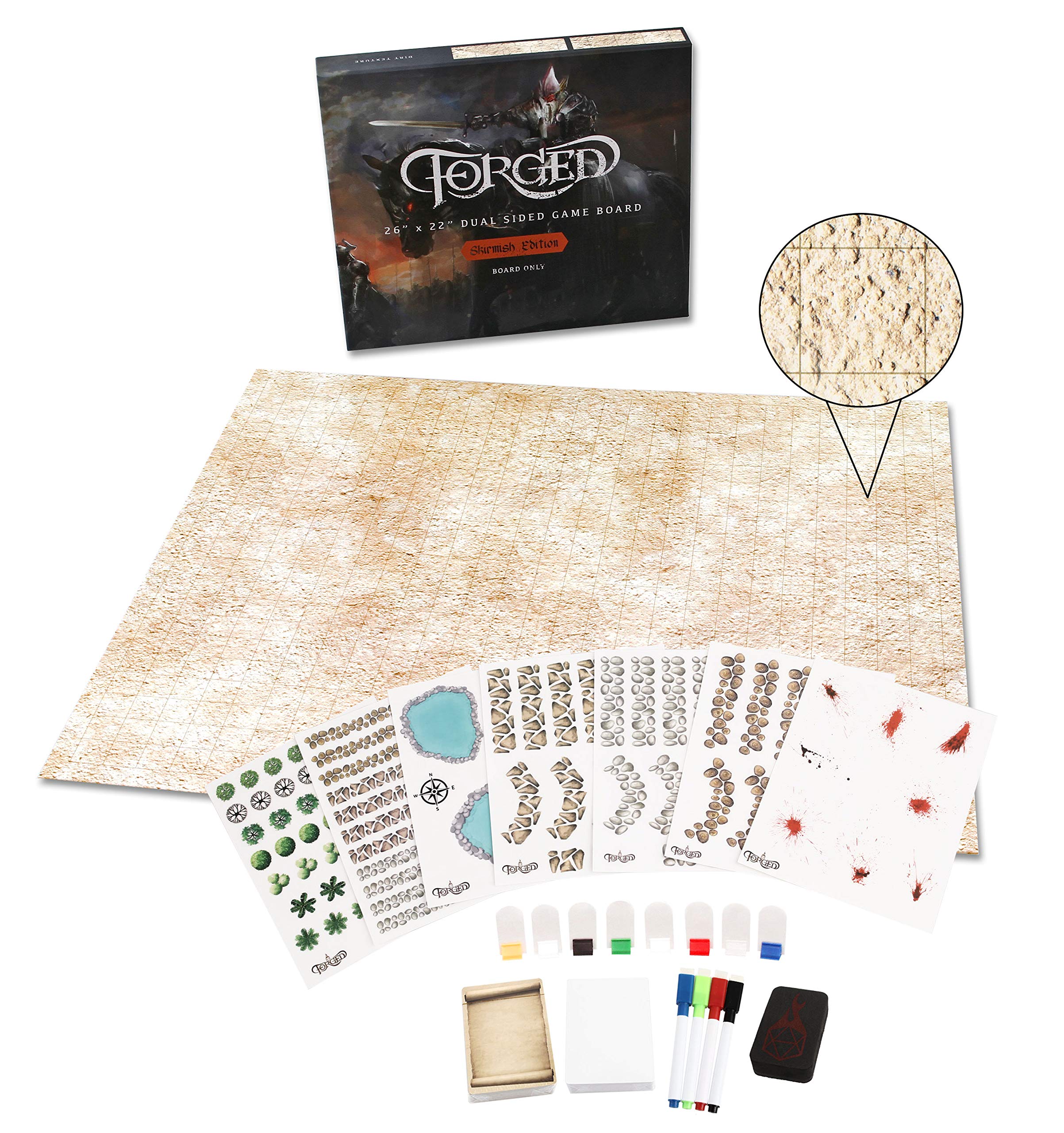 Buy Dice Co. Dry Erase Battle Board with Grid and Hex Pattern