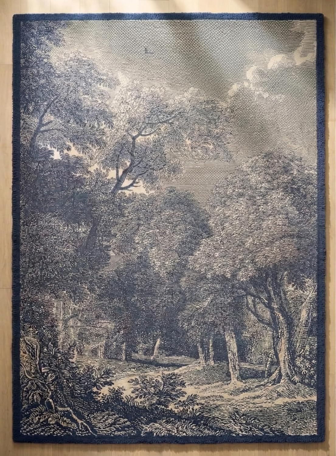 Landscape Rug Tuft Amazon.com: RUGORIA Hand Tufted Wool Area Rug | Blue Ivory – 6' x 8 ...