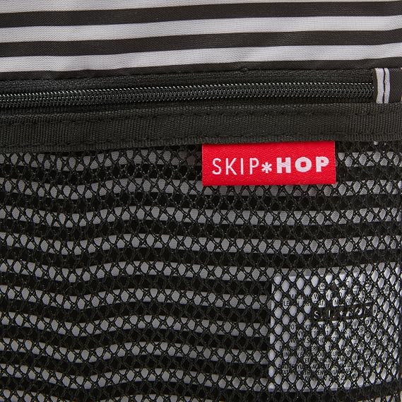 Skip Hop Waterproof Wet Dry Bag, Black & White Stripe