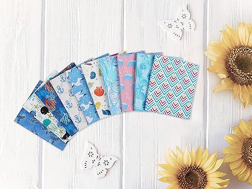 Vista 114 de Craftido -25 opciones: paquetes de tela de acolchado 100% algodón, 10 cuartos gruesos de 18 x 21 pulgadas, peso mediano de 5.2 onzas