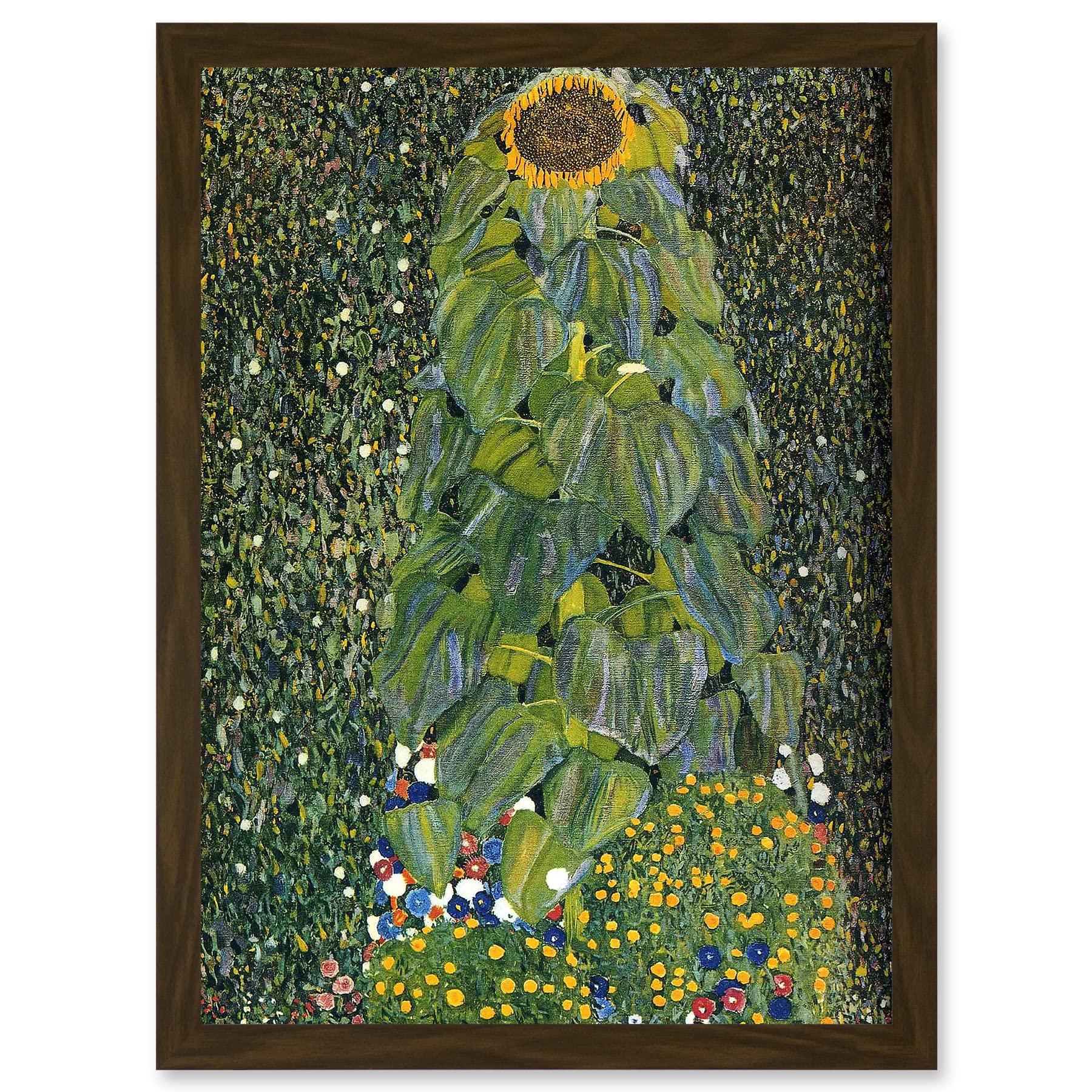 Wee Blue Coo Gustav Klimt The Sunflower 1907 Old Master Painting Artwork Framed Wall Art Print A4