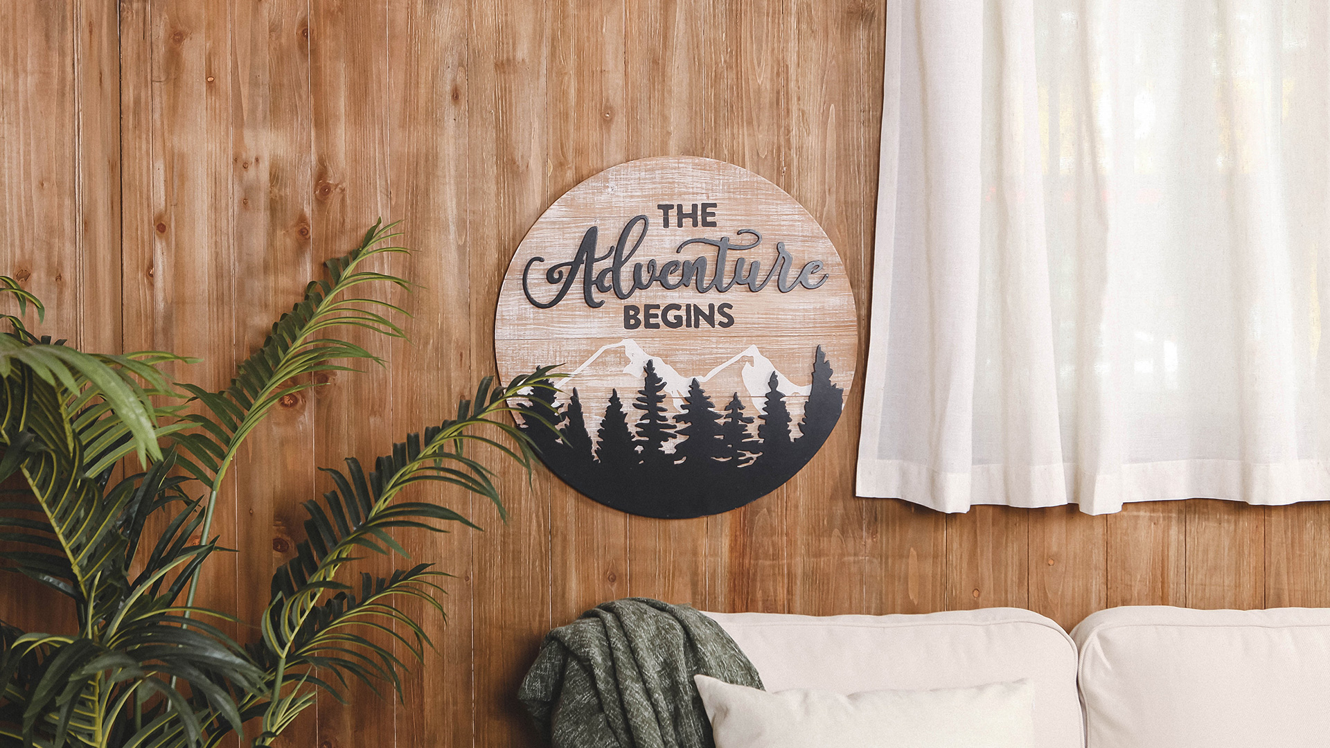 "And The Adventure Begins" 2x22 Motivational Wall Decal – Removable Vinyl By Scripture Wall Art