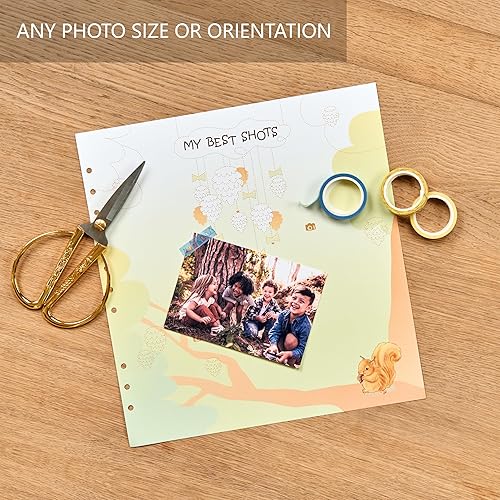 Miniatura 3 de Libro de recuerdos de bebé páginas adicionales para fotos  10 hojas de papel adicionales para elefantes de hojas sueltas, álbum de fotos de bebé,