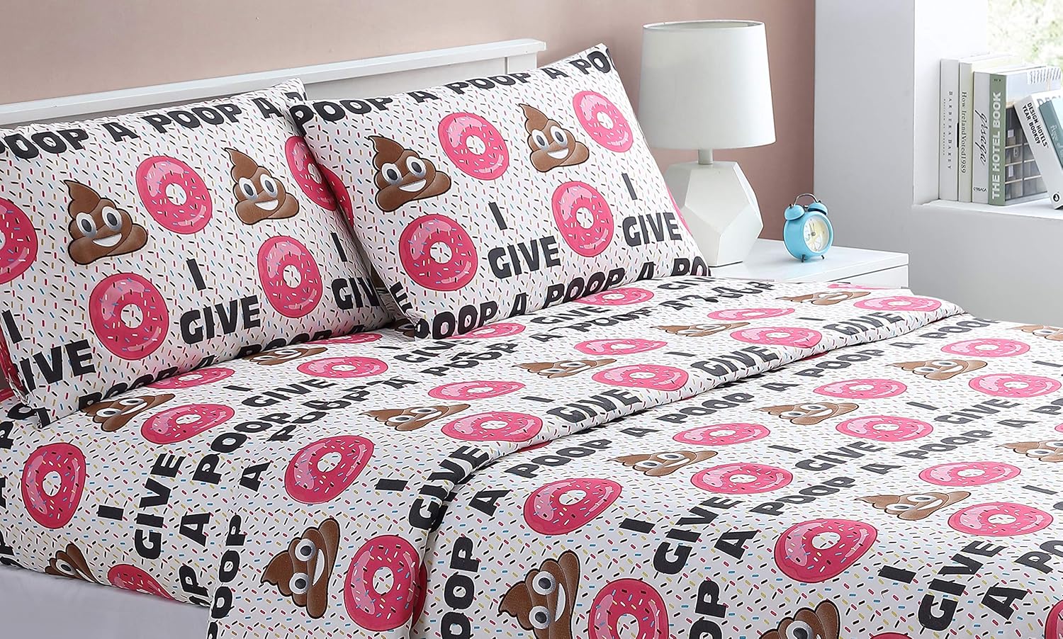 SPIRIT LINEN HOME Sheet Set Full Donut Poop