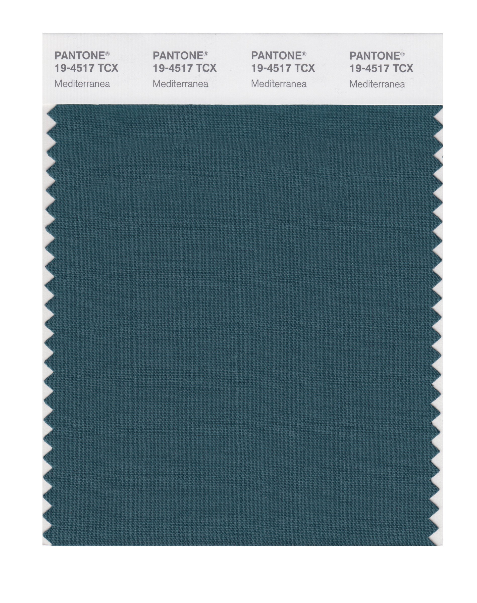 Pantone Smart 19-4517X Méditerranée carte d'échantillon de couleur pour textile