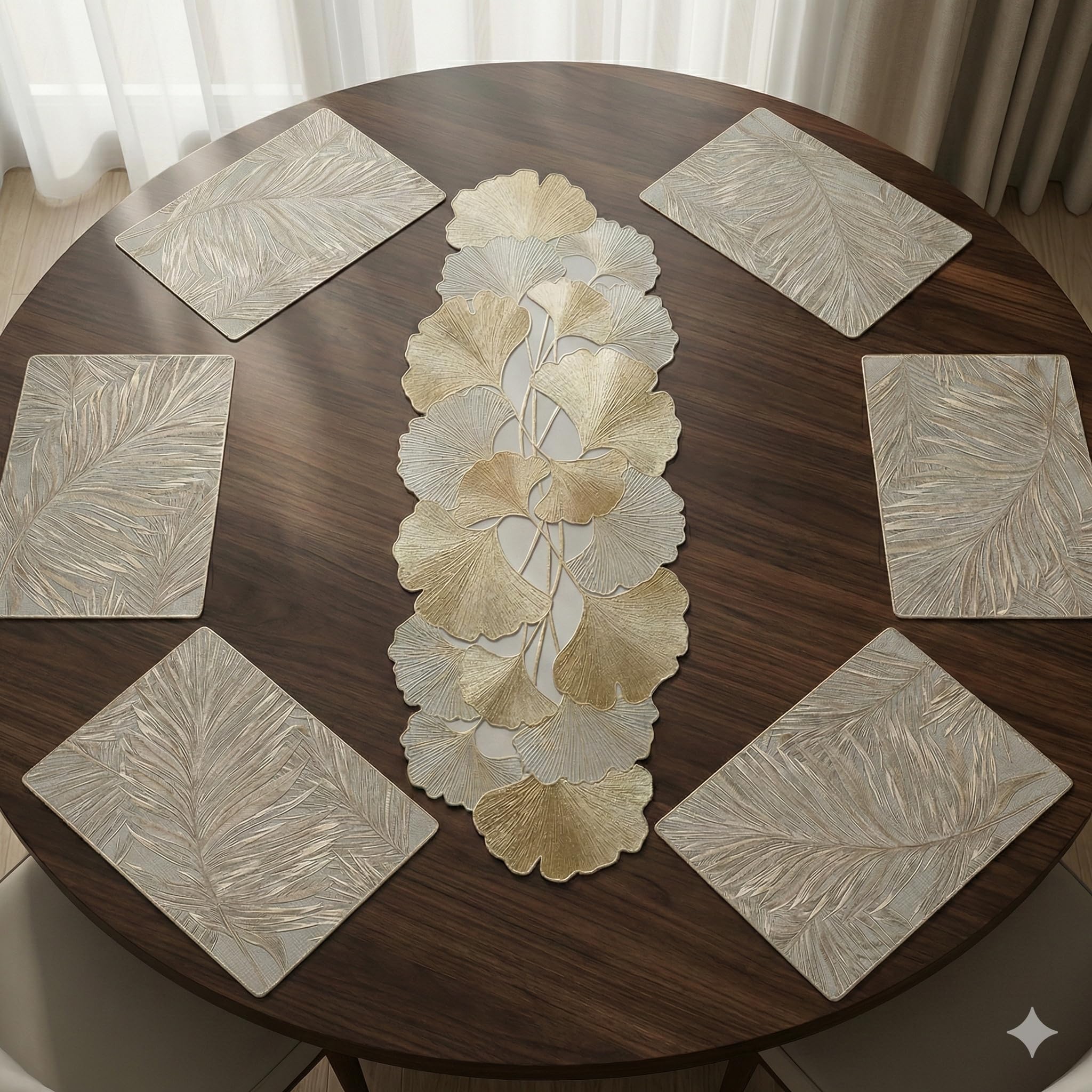 Dining Table Mat & Runner Set - Elegant Table Protection -14