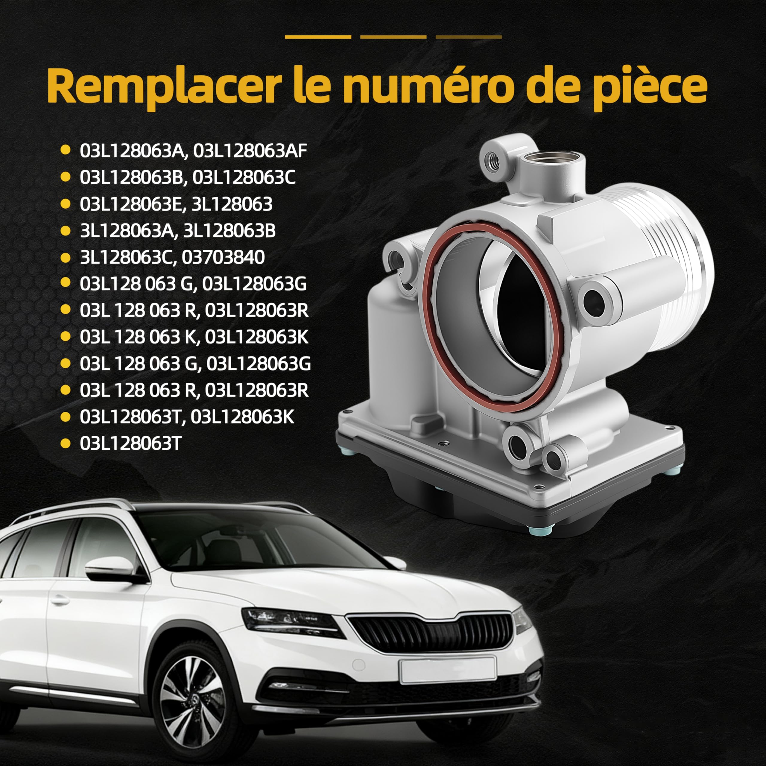 Drosselklappe Drosselklappengehäuse Passend für Octavia 2 für Superb 2 für Golf 6 für Passat für Tiguan 5N 2.0TDI für A3/A4/A6/TT für Altea 2.0TDI Diesel 2004-2010#3L128063A 03L128063AF
