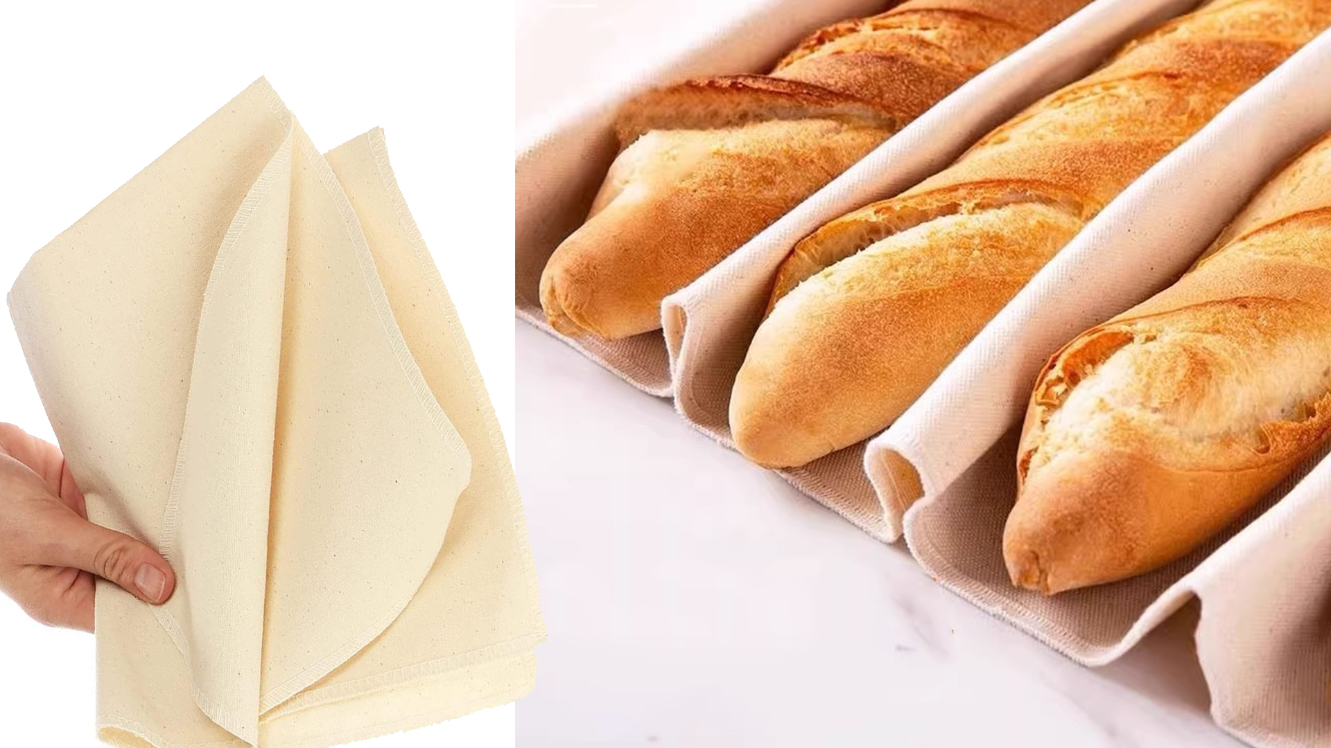 2 cestini per la lievitazione del pane, 23 cm, rotondi, con