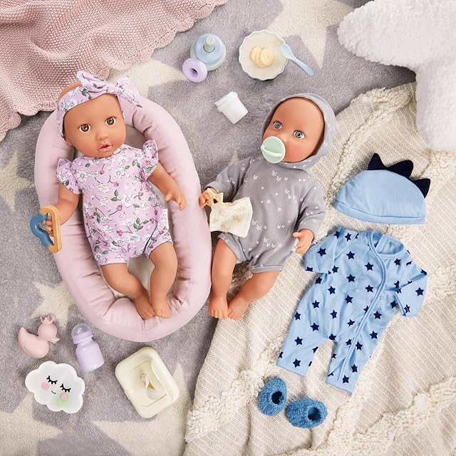 Foto 4 de 8 de LullaBaby muñeco bebé Realista de 36 cm con Cuerpo Suave y Ojos Azules