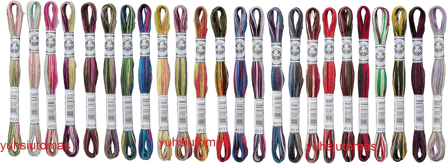 DMC Full Set Coloris Embroidery Thread, 24 Colors