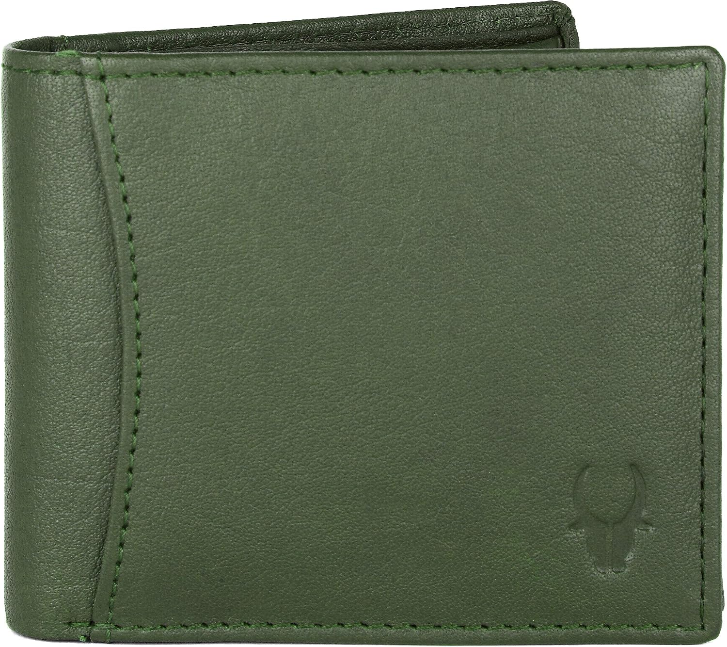 WildHorn Leather Men's Wallet (WH1173), GREEN, Classic