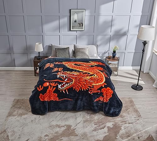 Vista 160 de Chezmoi Collection Manta pesada de una sola capa, 9 libras, estilo coreano, de visón Raschel, gruesa y sedosa, 26.46 oz/m², 85 x 95 pulgadas