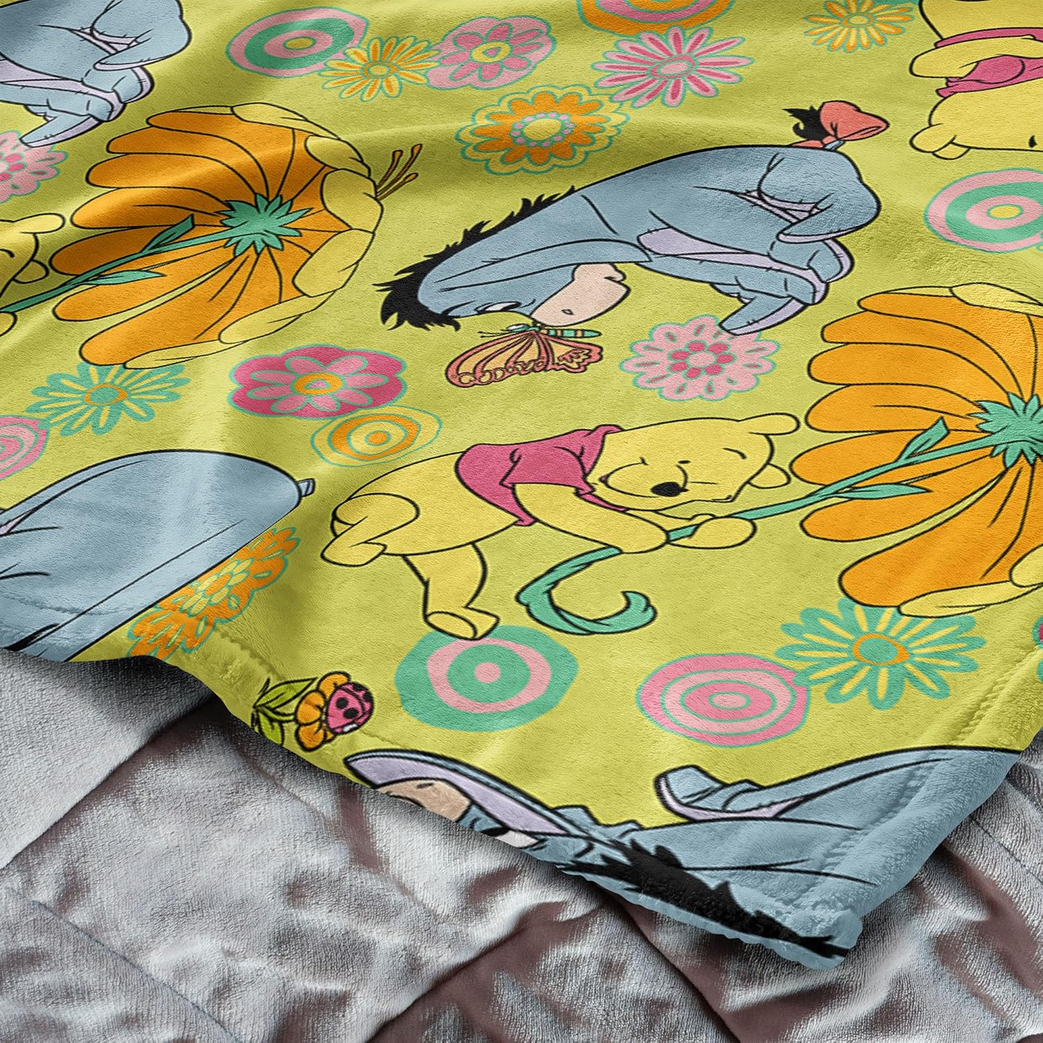 Northwest Winnie The Pooh Dreamy Days Silk Touch Throw Blanket 50x60 Inches