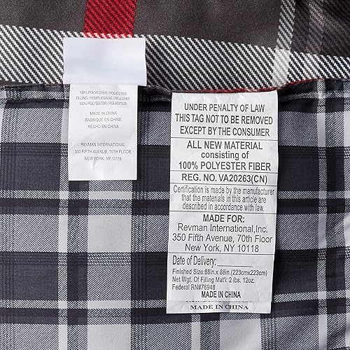 Miniatura 4 de Eddie Bauer - Juego de edredón tamaño Queen, ropa de cama reversible a cuadros con fundas a juego, decoración del hogar para meses más fríos (gris